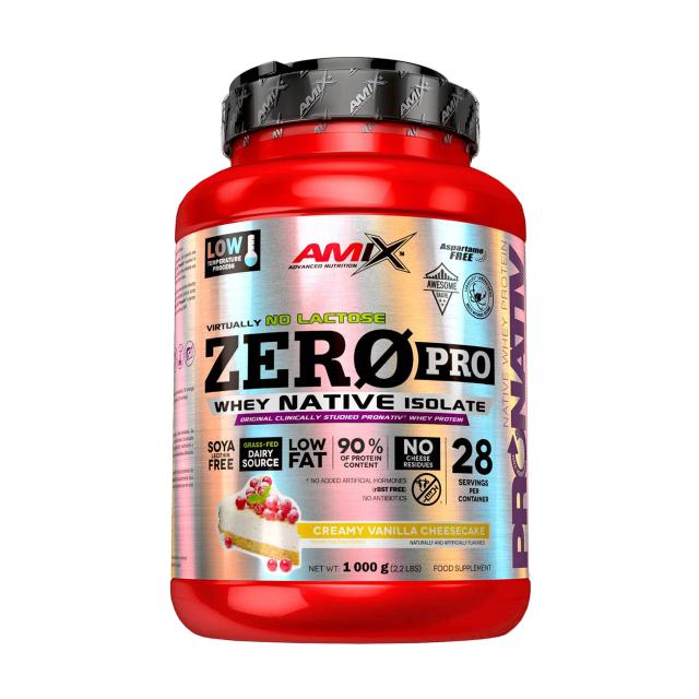 foto харчова добавка протеїн в порошку amix nutrition zeropro protein вершково-ванільний чізкейк, 1 кг