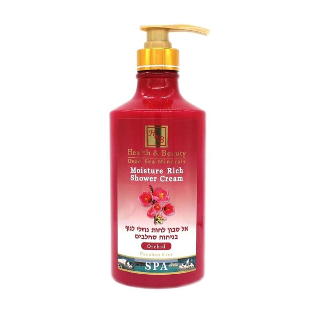 foto крем для душу health and beauty moisture rich shower cream орхідея, зволожувальний, 780 мл