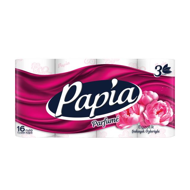 foto туалетний папiр papia parfume exotic 3-х шаровий, 16 рулонів