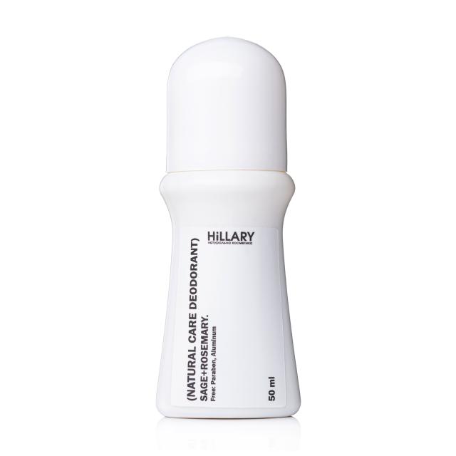 foto натуральний кульковий дезодорант для тіла hillary natural care deodorant sage + rosemary унісекс, 50 мл