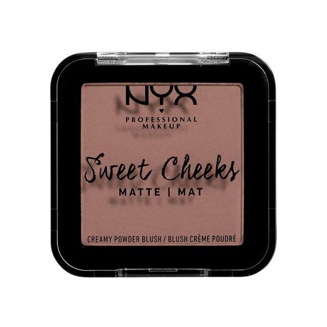 foto матові рум'яна для обличчя nyx professional makeup sweet cheeks matte creamy powder 09 so taupe, 5 г