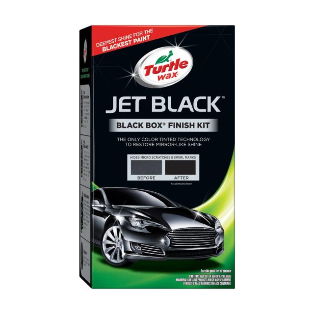 foto набір turtle wax jet black black box finish kit для відновлення лакофарбового покриття чорного автомобіля