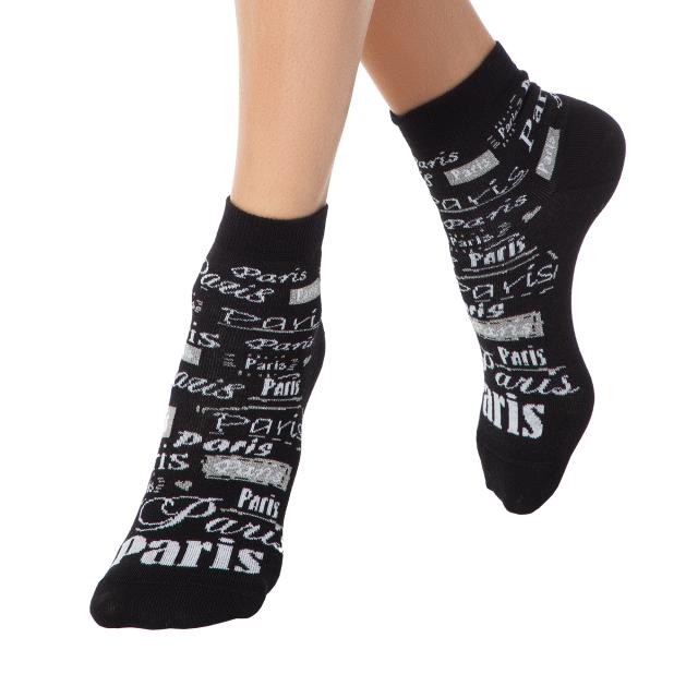 foto шкарпетки жіночі conte elegant classic  16с-26сп   (люрекс) 120 бавовняні  чорний р.25