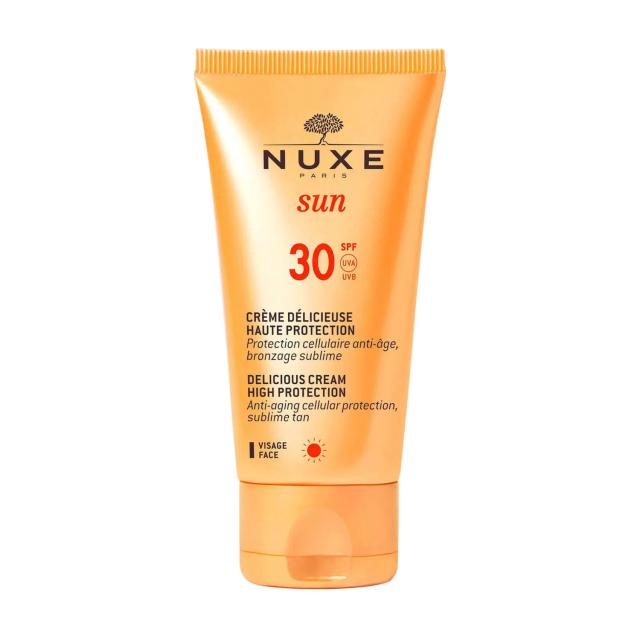 foto сонцезахисний крем для обличчя nuxe sun delicious cream hight protection spf 30, 50 мл