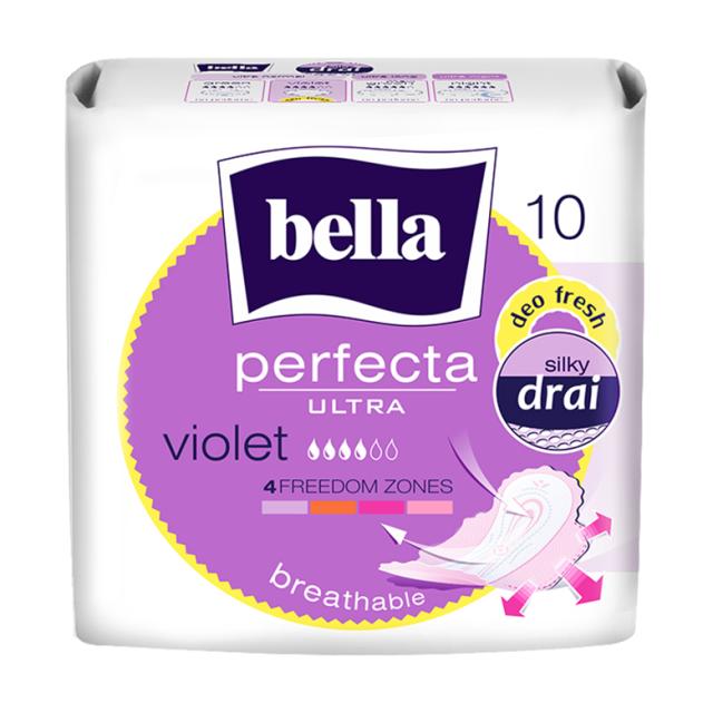 foto гігієнічні прокладки bella perfecta ultra violet deo fresh, 10 шт