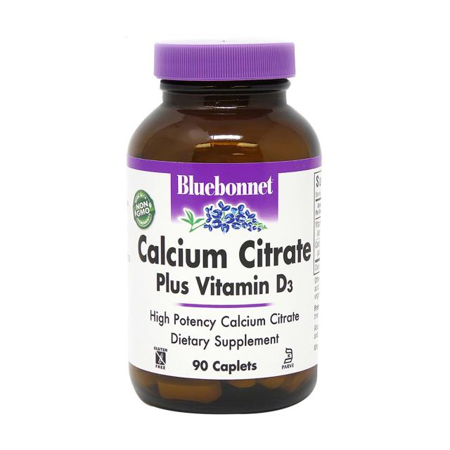 foto харчова добавка в капсулах bluebonnet nutrition calcium citrate plus vitamin d3 кальцій цитрат + вітамін d3, 90 шт