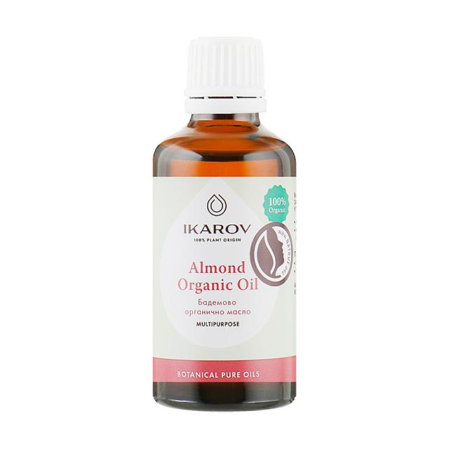 foto органічна косметична олія мигдалю ikarov almond organic oil, 50 мл
