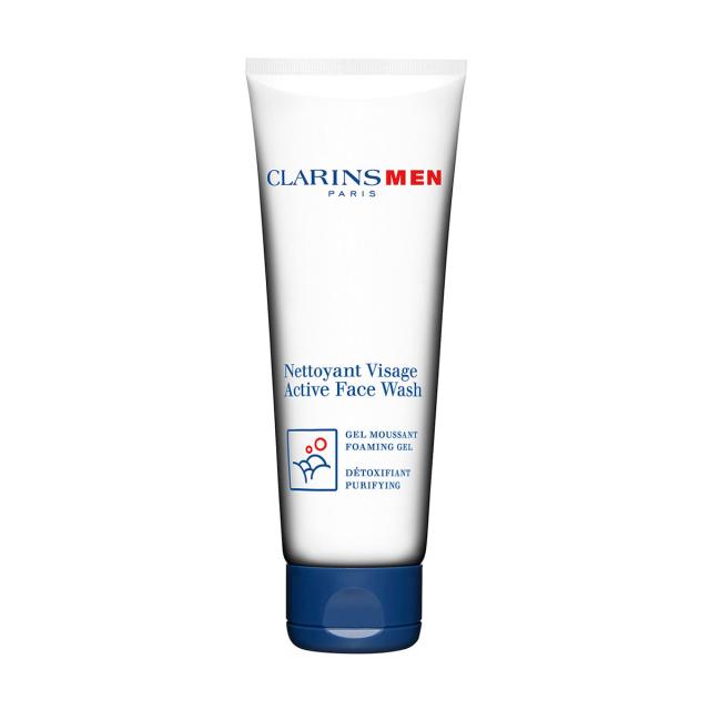 foto чоловічий гель для вмивання clarins men active face wash foaming gel, 125 мл