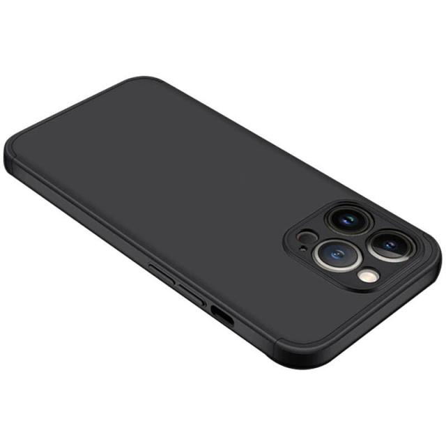 foto пластикова накладка gkk likgus 360 градусів (орр) на apple iphone 13 pro max (6.7") (чорний) 1213653