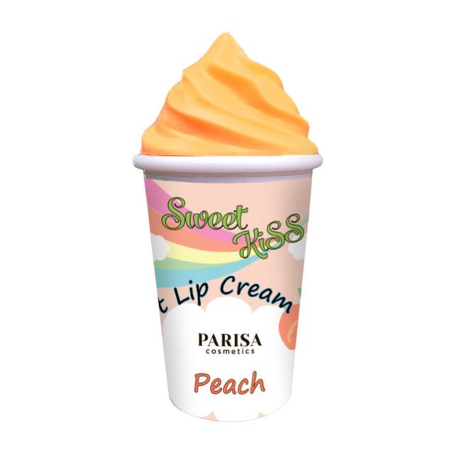 foto бальзам-крем для губ parisa cosmetics lip cream peach lb-07 морозиво, персик, 7 г