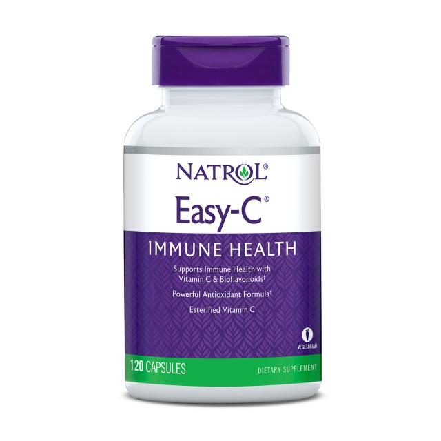 foto харчова добавка в капсулах natrol easy-c immune health вітамін c, 500 мг, 120 шт