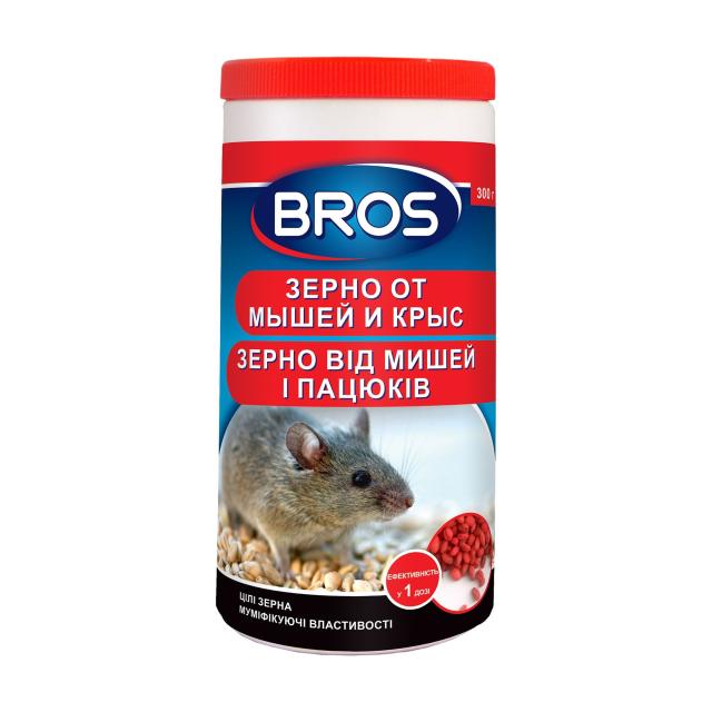 foto зерно від мишей та пацюків bros, 300 г