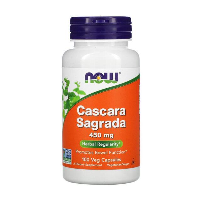 foto харчова добавка в капсулах now foods cascara sagrada каскара саграда 450 мг, 100 шт