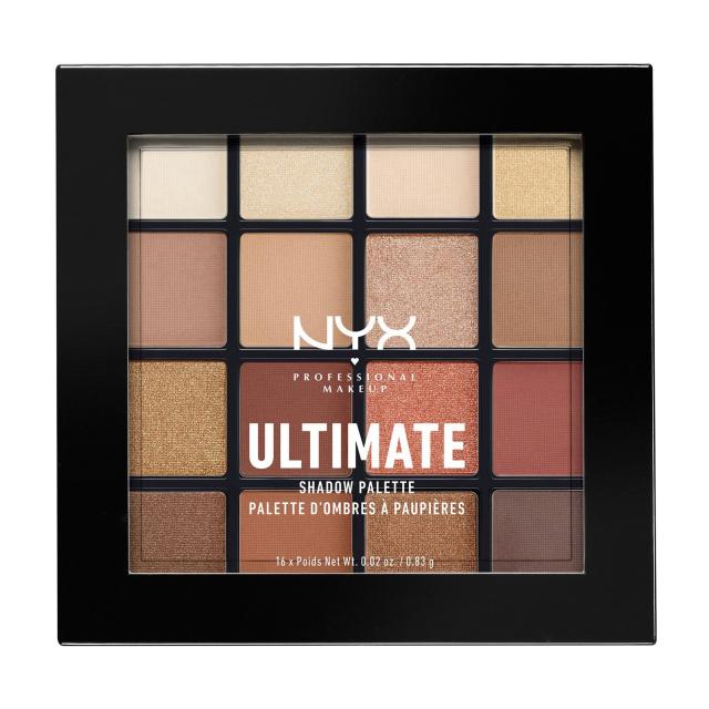 foto палетка тіней для повік nyx professional makeup ultimate shadow palette, 03 warm neutrals, 13.28 г