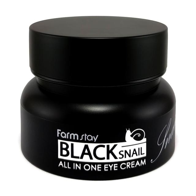 foto крем для очей farmstay all-in-one black snail eye cream з муцином чорного равлика, 50 мл