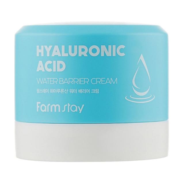 foto зволожувальний крем-бар'єр для обличчя farmstay hyaluronic acid water barrier cream з гіалуроновою кислотою, 80 мл