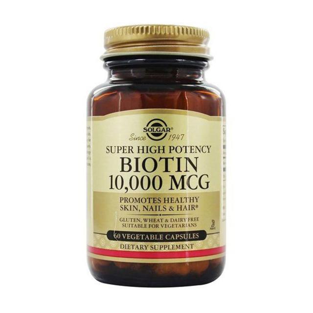 foto харчова добавка в капсулах solgar biotin біотин в7 10000 мкг, 60 шт