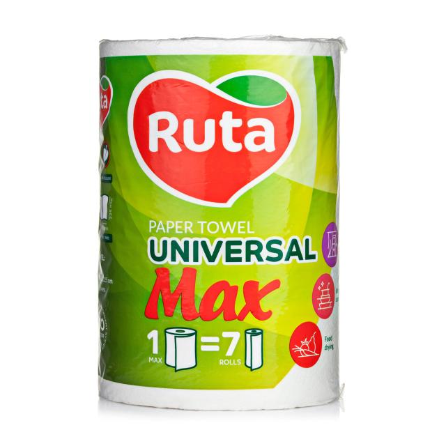 foto рушники паперові ruta universal max 2- шарові, 350 відривів, 1 шт