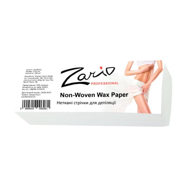 foto стрічки для депіляції zario professional non-woven wax paper з нетканого матеріалу, 100 шт