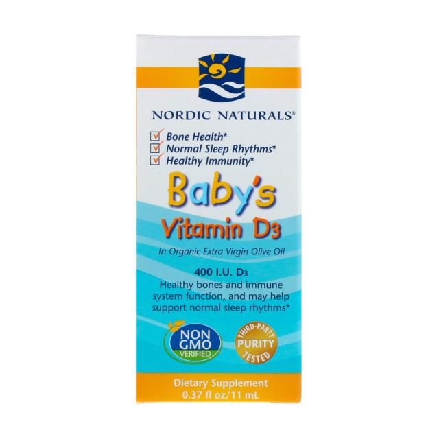 foto харчова добавка вітаміни в краплях nordic naturals babys vitamin d3 вітамін d3 для дітей 400 мо, 11 мл