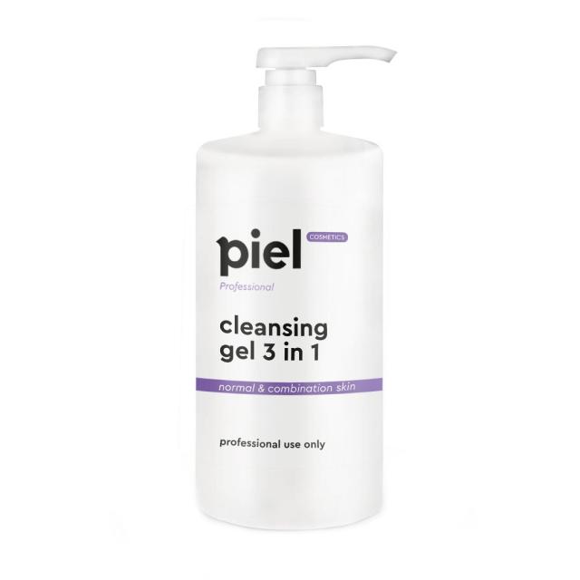 foto гель для зняття макіяжу piel cosmetics professional cleansing gel 3 in 1 для професійного використання, 1 л