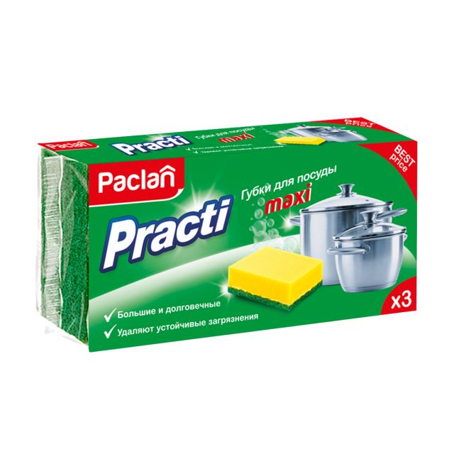 foto губки кухонні paclan practi maxi, 3 шт