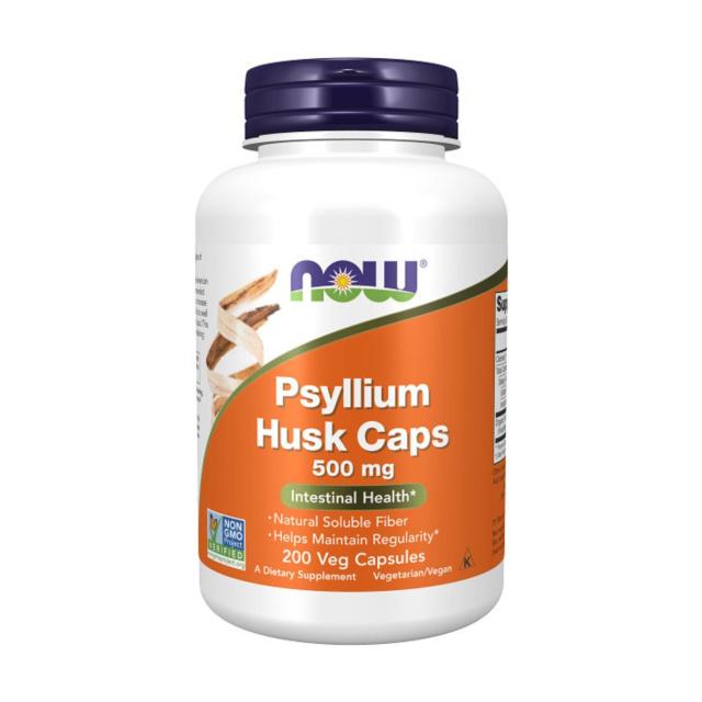 foto харчова добавка в капсулах now foods psyllium husks псилліум 500 мг, 200 шт