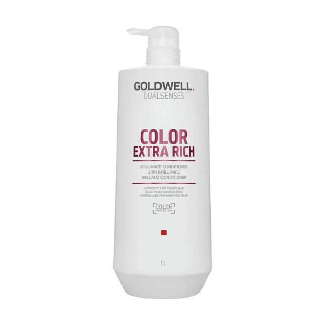 foto кондиціонер goldwell dualsenses color extra rich brilliance conditioner для блиску фарбованого волосся, 1 л