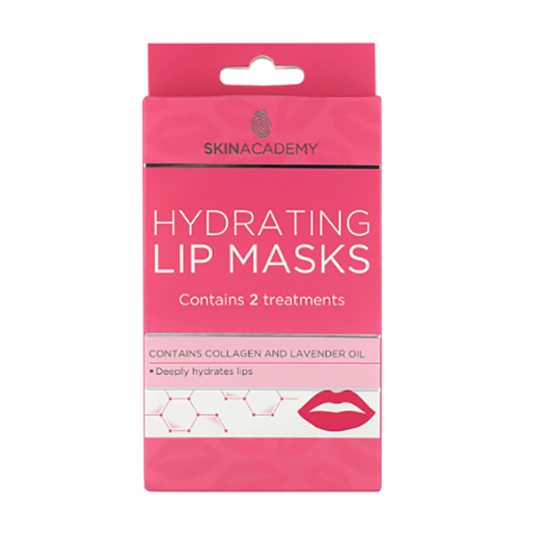 foto зволожувальна маска для губ skin academy hydrating lip mask з олією лаванди, 2 шт