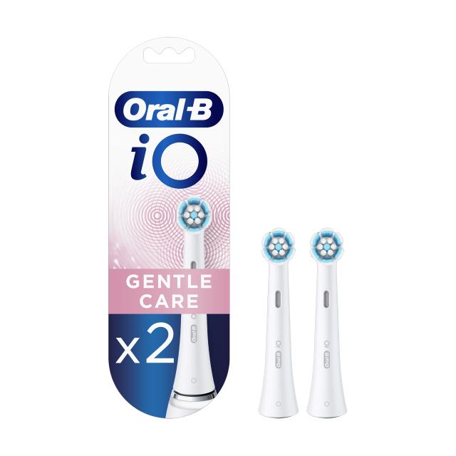 foto змінні насадки для електричної зубної щітки oral-b braun io gentle care білі, 2 шт