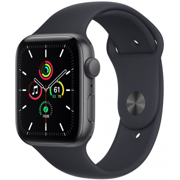 foto уцінка - смарт-годинник apple watch se 44mm space gray aluminium case with midnight sport band #