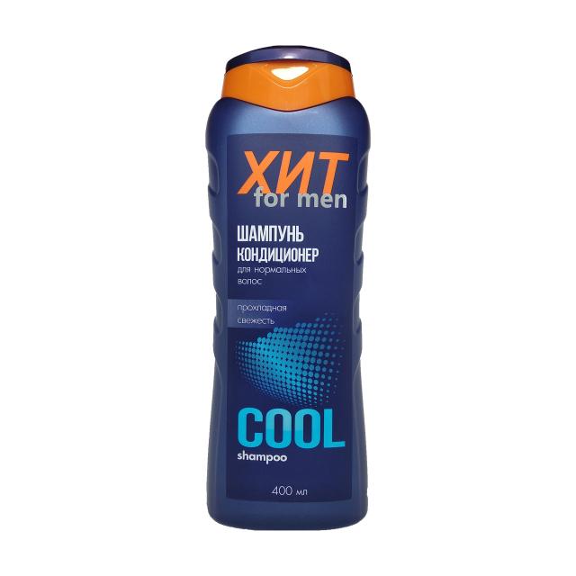 foto чоловічий шампунь-кондиціонер аромат хіт cool shampoo прохолодна свіжість, для нормального волосся, 400 мл