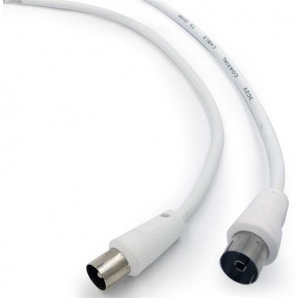 foto кабель коаксіальний cablexpert ccv-515-w white 1.8m