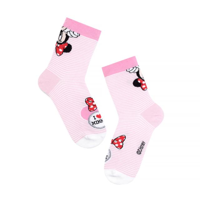 foto шкарпетки дитячі conte-kids disney 17с-126спм 350 світло-рожевий р.22