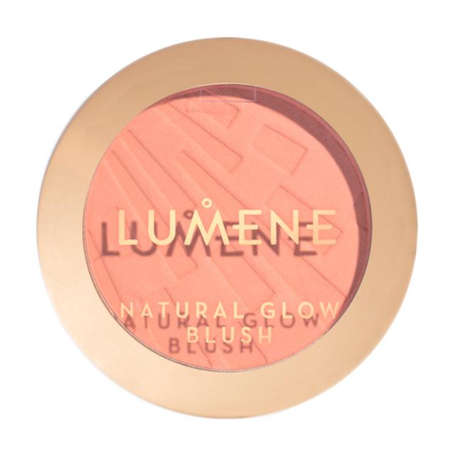 foto компактні рум'яна для обличчя lumene natural glow blush, 01 coral glow, 4 г