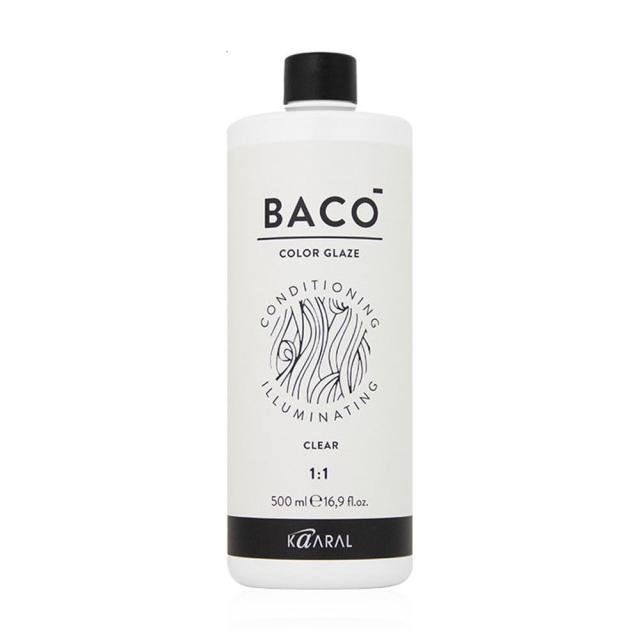 foto кондиціонер для фарбування волосся kaaral baco color glaze conditioning illuminating clear, 500 мл