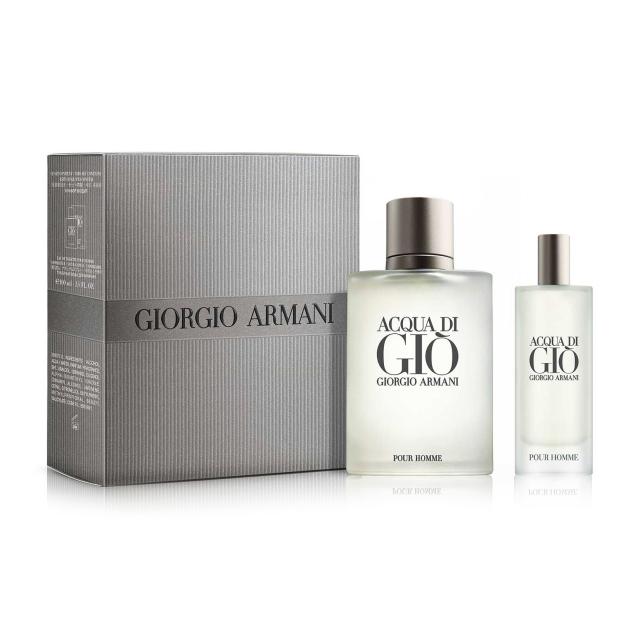 foto парфумований набір чоловічий giorgio armani acqua di gio pour homme (туалетна вода, 100 мл + туалетна вода, 15 мл)