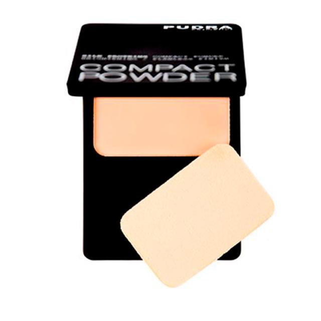 foto компактна пудра для обличчя pudra cosmetics compact powder з протеїнами шовку, 03 rose beige, 10 г