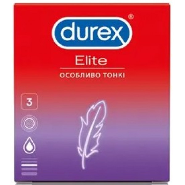 foto презервативи durex elite 3 шт. (5010232954236)