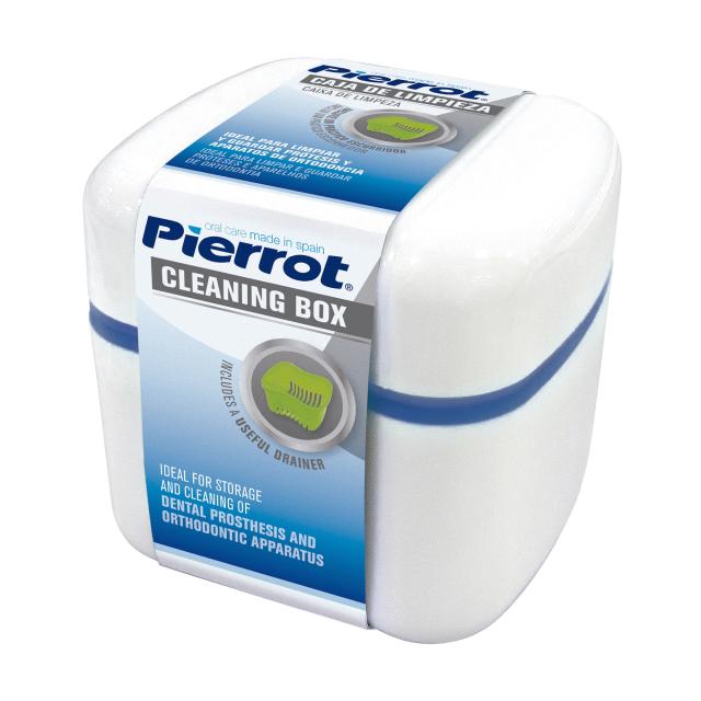foto бокс-контейнер для зберігання зубних протезів pierrot cleaning box, 1 шт