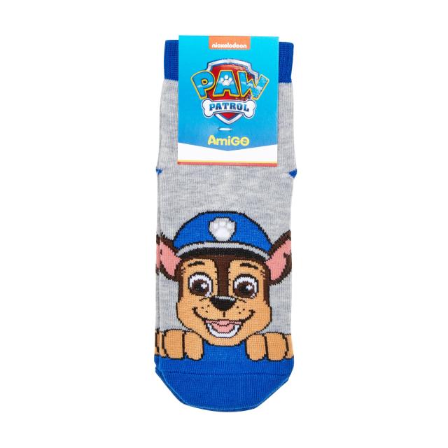 foto шкарпетки дитячі amigo чейз сірі з синім, розмір 20-22