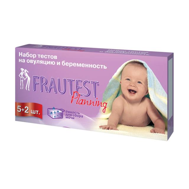 foto набір тестів для визначення овуляції та вагітності frautest planning, 5+2 шт