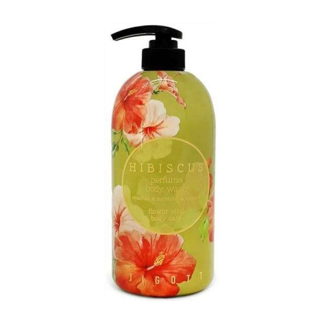 foto парфумований гель для душу jigott hibiscus perfume body wash гібіскус, 750 мл