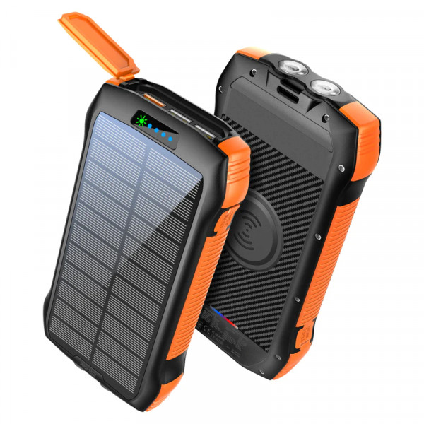 foto батарея мобільна promate solartank 20000 mah (solartank-20pdqi.black)