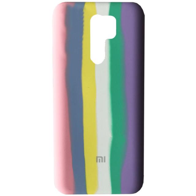 foto чохол silicone cover full rainbow на xiaomi redmi 9 (рожевий / бузковий) 1167608