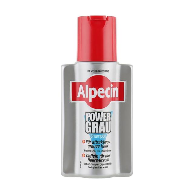 foto шампунь alpecin power grau shampoo для сивого волосся, 200 мл