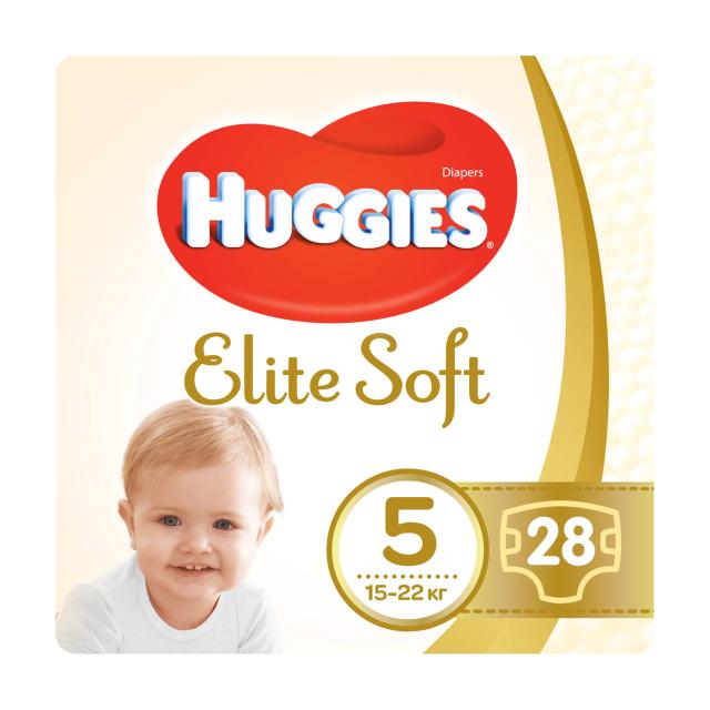 foto підгузки huggies elite soft розмір 5 (12-22 кг), 28 шт