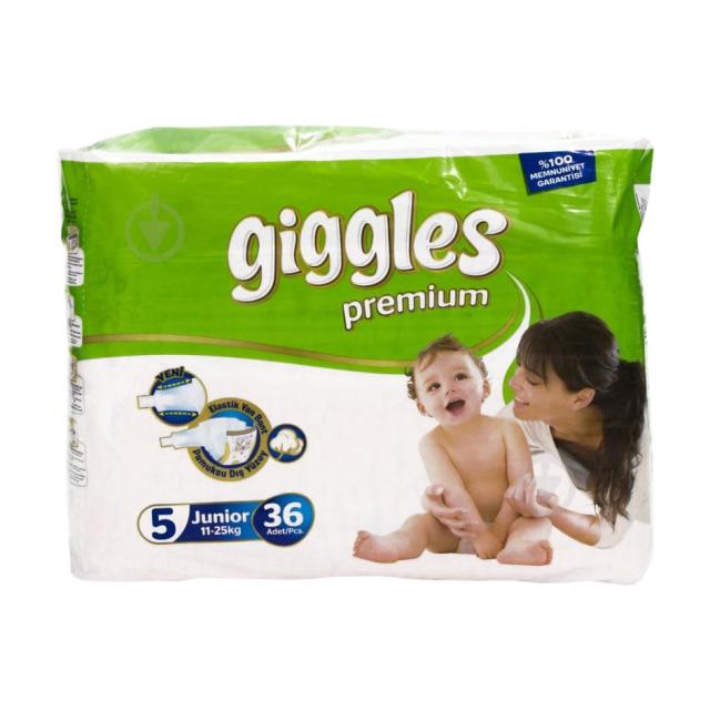 foto підгузки giggles premium junior розмір 5 (11-25 кг), 36 шт
