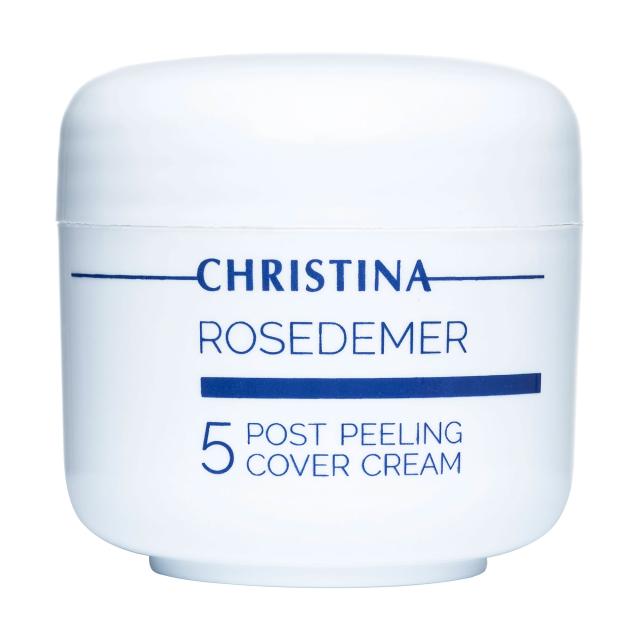 foto постпілінговий тональний захисний крем для обличчя christina rose de mer 5 post peeling cover cream, 20 мл