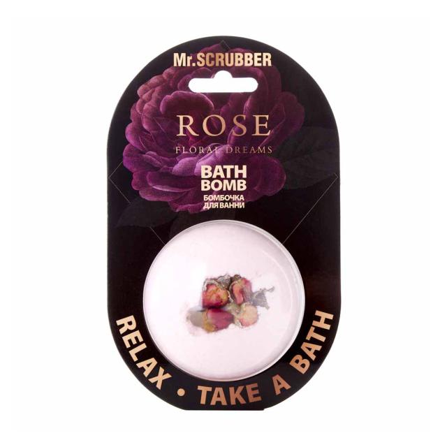 foto бомбочка для ванни mr.scrubber rose floral dreams bath bomb, 200 г